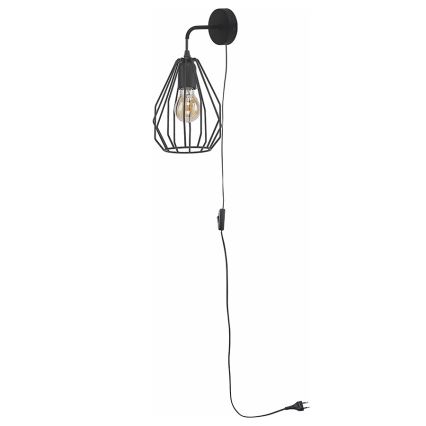 Seinävalaisin BRYLANT BLACK 1xE27/60W/230V