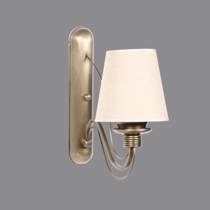 Seinävalaisin CLASSIC 1xE27/40W/230V pronssi/beige
