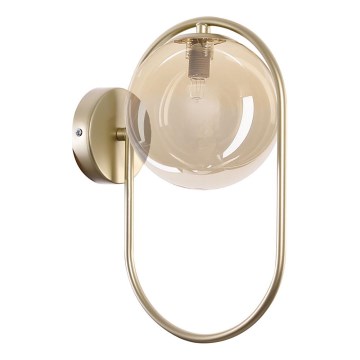 Seinävalaisin CORDEL 1xG9/28W/230V messinki/savuinen beige