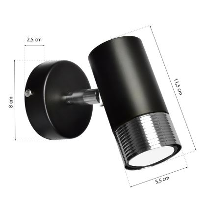 Seinävalaisin DANI 1xGU10/8W/230V