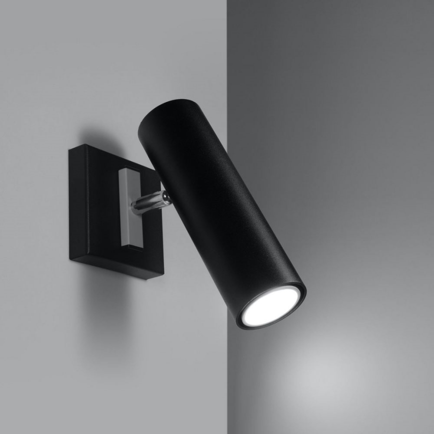 Seinävalaisin DIREZIONE 1xGU10/40W/230V musta