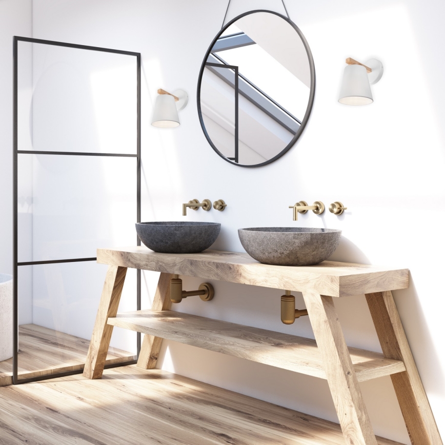 Seinävalaisin ELLIE 1xE27/60W/230V pyökki - FSC sertifioitu