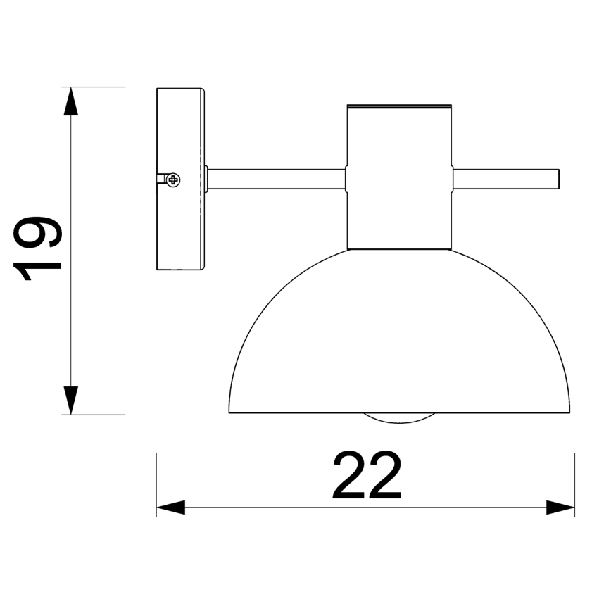 Seinävalaisin ESTATE MINI 1xE27/15W/230V sininen