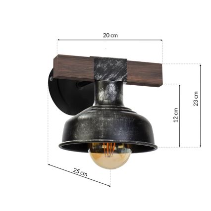 Seinävalaisin FARO 1xE27 / 60W / 230V