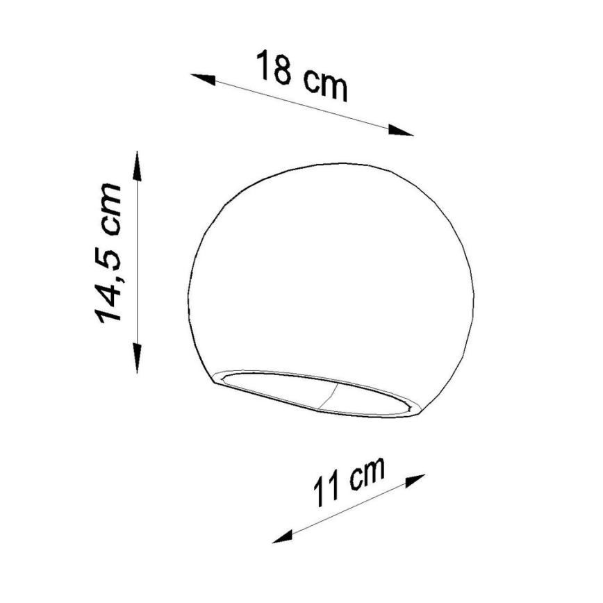 Seinävalaisin GLOBE 1xE27/60W/230V valkoinen