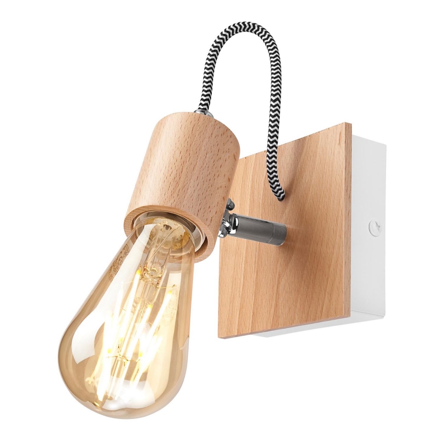 Seinävalaisin GUSTAVO 1xE27/60W/230V pyökki - FSC sertifioitu