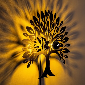 Seinävalaisin HEART TREE 1xE27/40W/230V musta