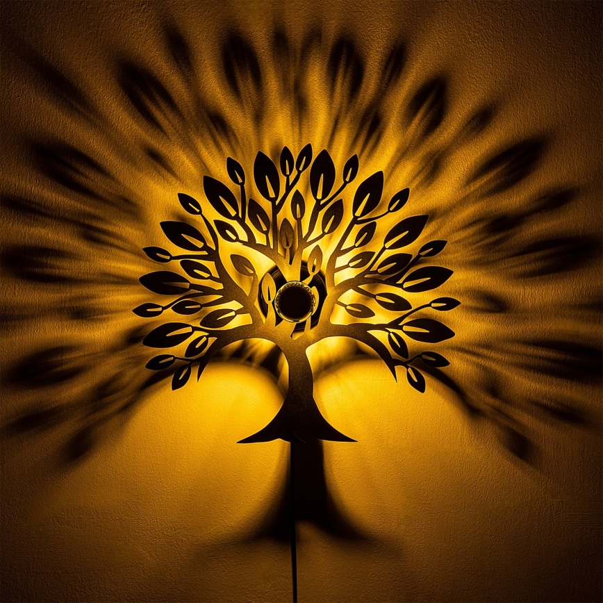 Seinävalaisin HEART TREE 1xE27/40W/230V musta