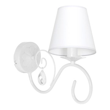 Seinävalaisin LAURA 1xE14/60W/230V valkoinen