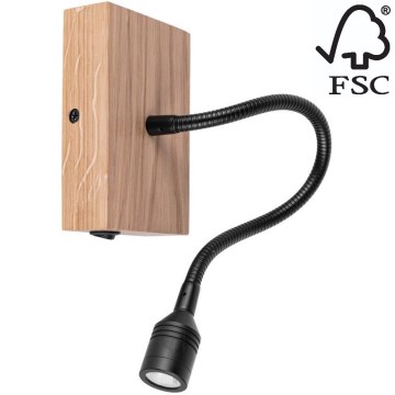 Seinävalaisin LECTOR LED/2,5W/230V tammi – FSC sertifioitu