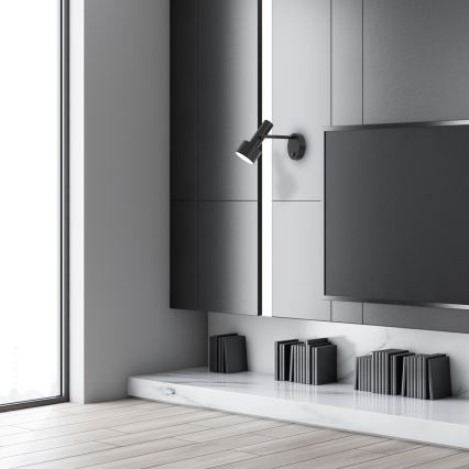 Seinävalaisin LINTERNA 1xGX53/12W/230V musta