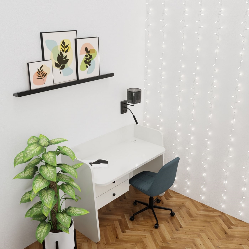 Seinävalaisin LOFT SHADE 1xE27/60W+1xG9/8W/230V musta