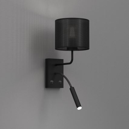 Seinävalaisin LOFT SHADE 1xE27/60W+1xG9/8W/230V musta