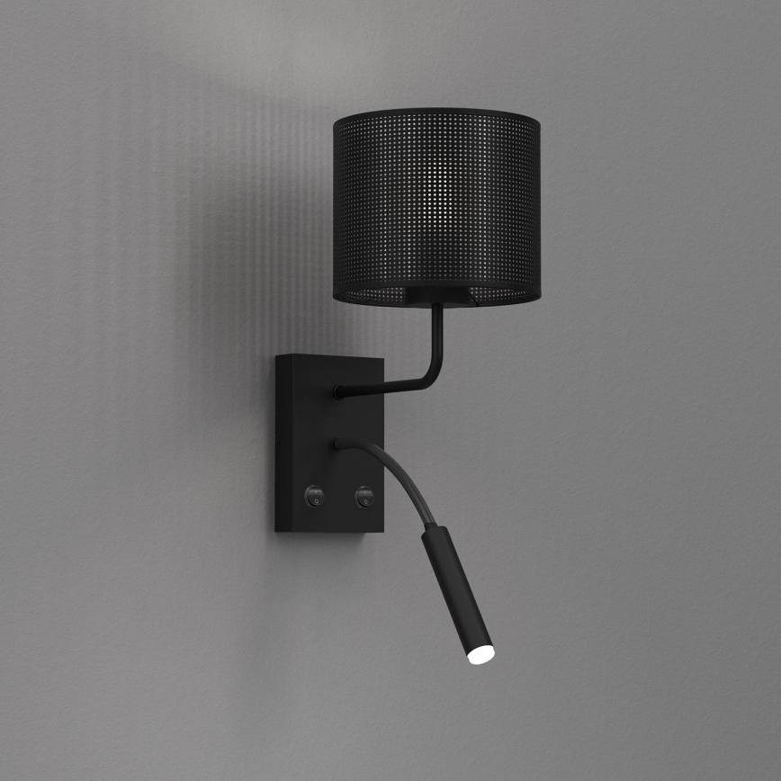 Seinävalaisin LOFT SHADE 1xE27/60W+1xG9/8W/230V musta