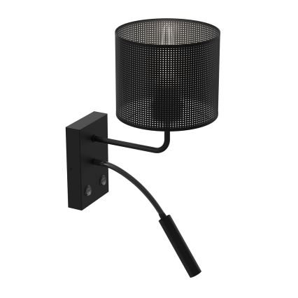 Seinävalaisin LOFT SHADE 1xE27/60W+1xG9/8W/230V musta