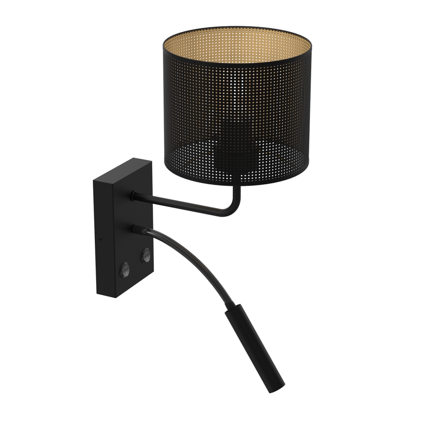 Seinävalaisin LOFT SHADE 1xE27/60W+1xG9/8W/230V musta/kultainen