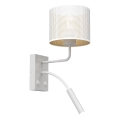 Seinävalaisin LOFT SHADE 1xE27/60W+1xG9/8W/230V valkoinen/kultainen