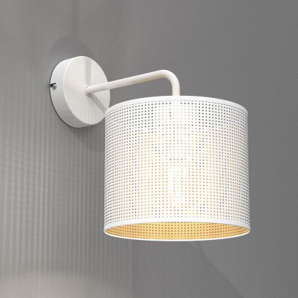 Seinävalaisin LOFT SHADE 1xE27/60W/230V valkoinen/kultainen