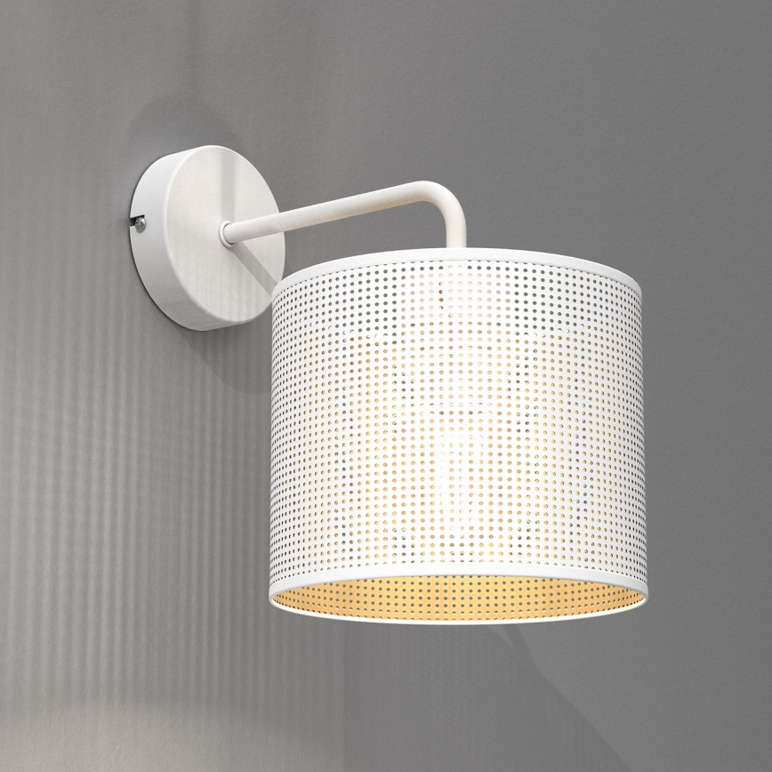 Seinävalaisin LOFT SHADE 1xE27/60W/230V valkoinen/kultainen
