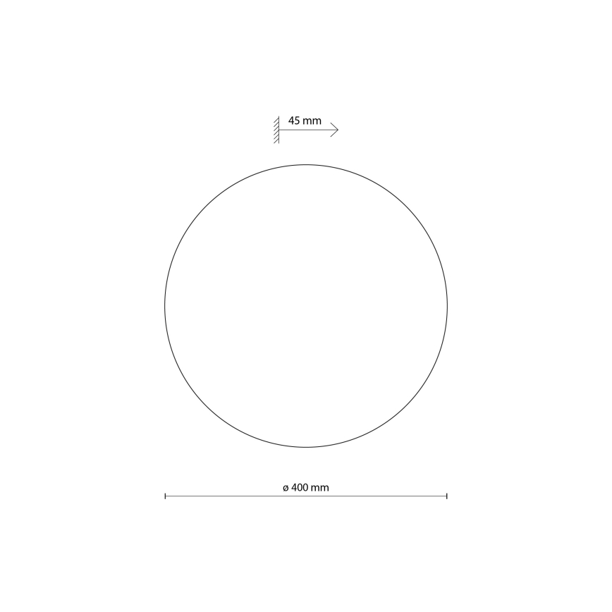 Seinävalaisin LUNA 4xG9/8W/230V halkaisija 40 cm musta