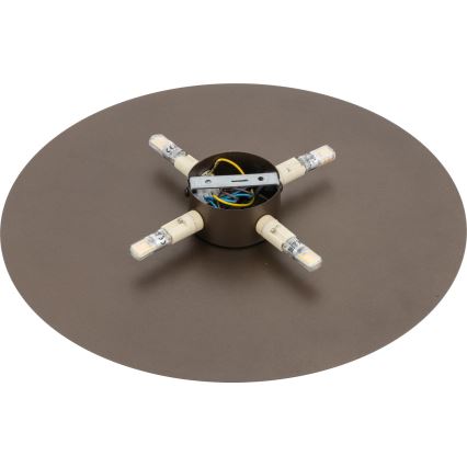 Seinävalaisin LUNA 4xG9/8W/230V halkaisija 40 cm ruskea