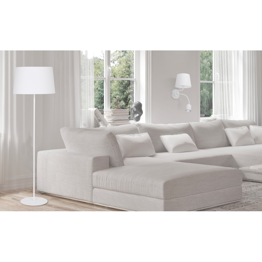 Seinävalaisin MAJA 1xE27/15W/230V + 1xGU10/10W/230V valkoinen