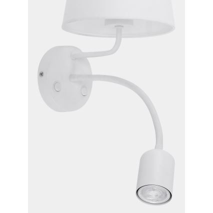 Seinävalaisin MAJA 1xE27/15W/230V + 1xGU10/10W/230V valkoinen