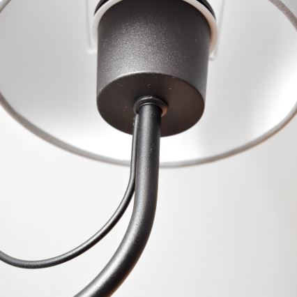 Seinävalaisin MALBO 1xE27/15W/230V harmaa/musta