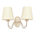 Seinävalaisin MALBO 2xE27/15W/230V beige
