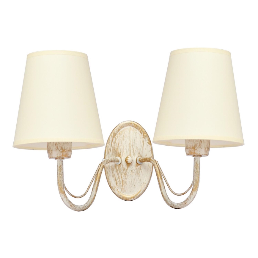 Seinävalaisin MALBO 2xE27/15W/230V beige