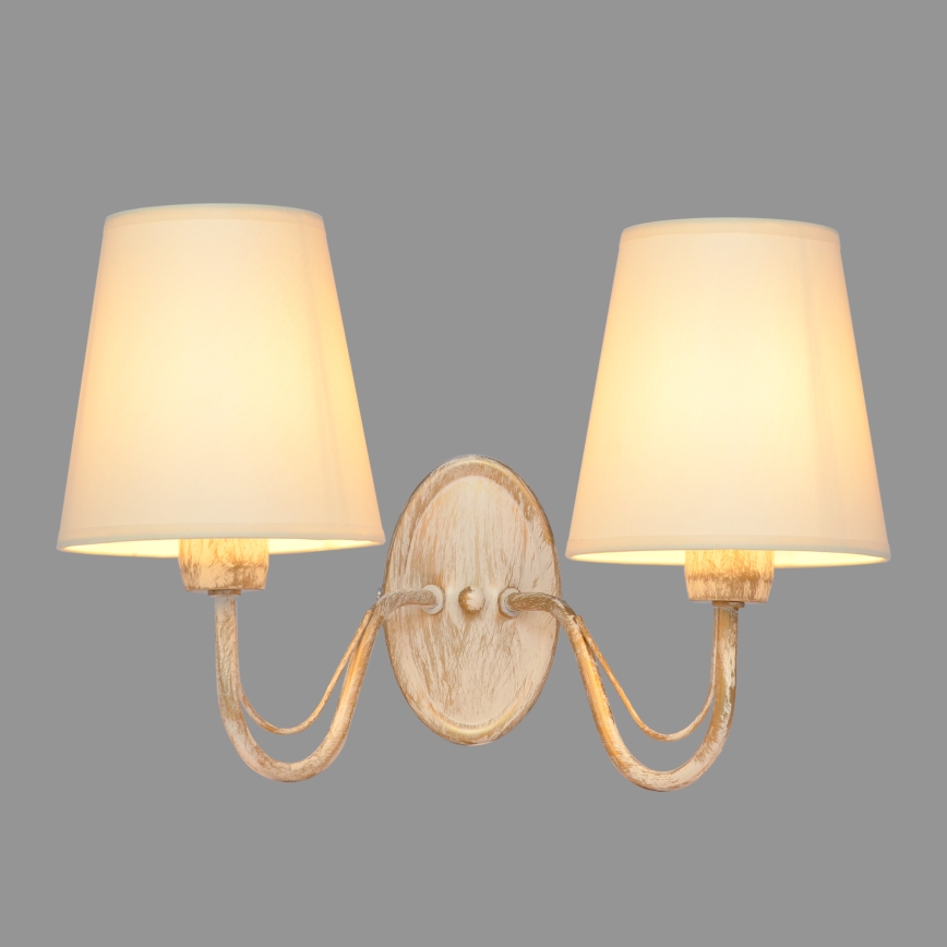 Seinävalaisin MALBO 2xE27/15W/230V beige
