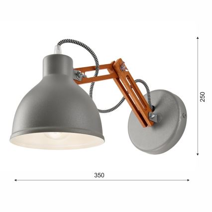 Seinävalaisin MARCELLO 1xE27/60W/230V pyökki - FSC sertifioitu