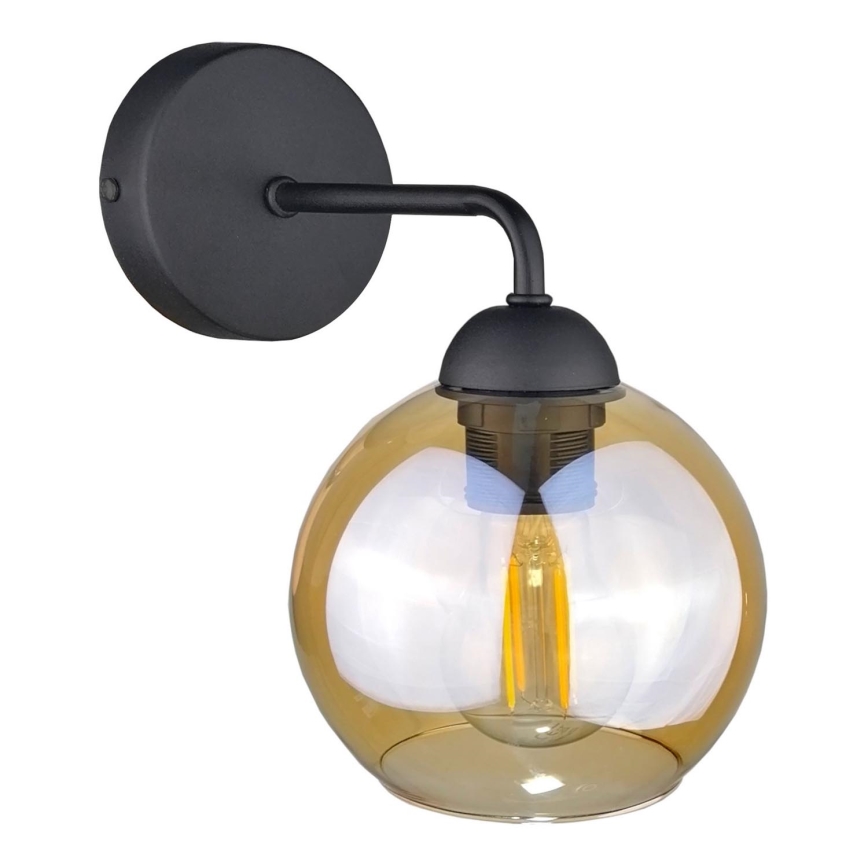 Seinävalaisin MELLE BLACK 1xE27/60W/230V