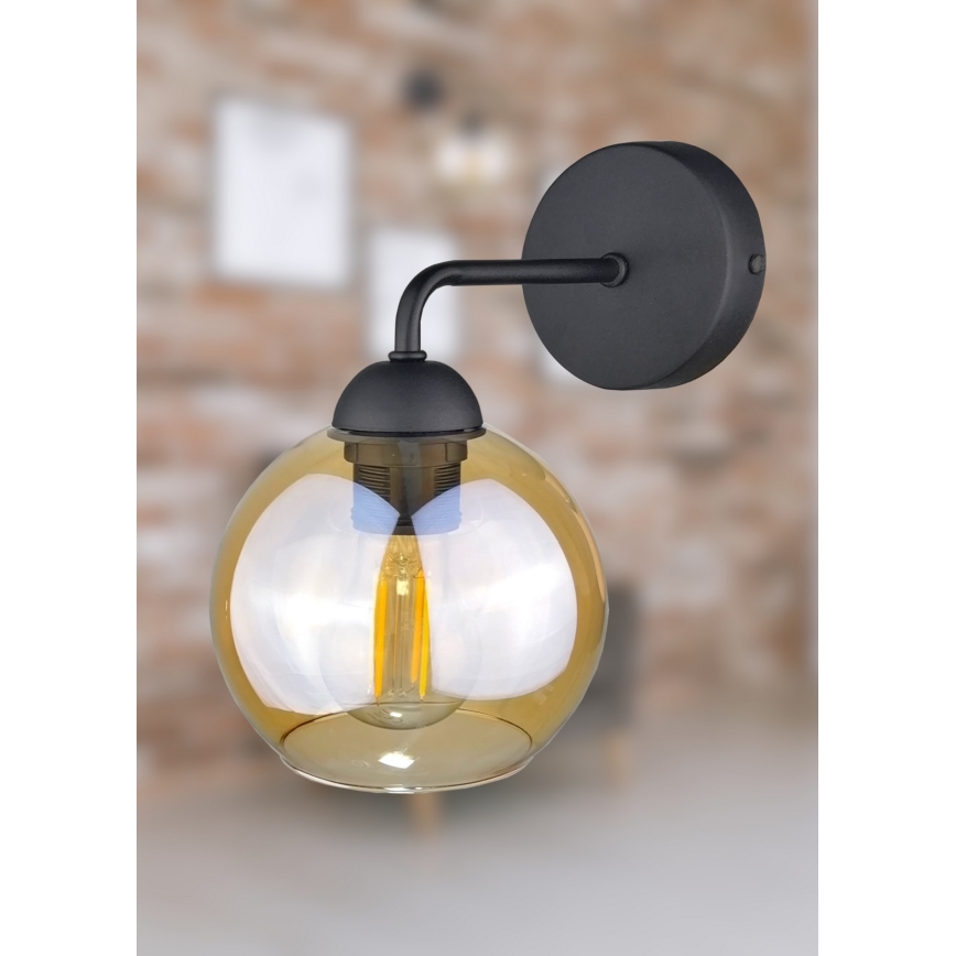Seinävalaisin MELLE BLACK 1xE27/60W/230V