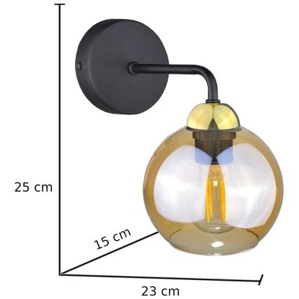 Seinävalaisin MELLE GOLD 1xE27/60W/230V