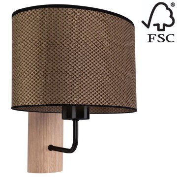Seinävalaisin MERCEDES 1xE27/25W/230V ruskea/tammi – FSC sertifioitu