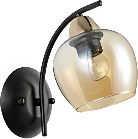 Seinävalaisin MERRA 1xE27/40W/230V musta/beige