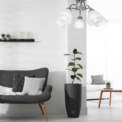 Seinävalaisin MIRANDA 1xE27/60W/230V kiiltävä kromi