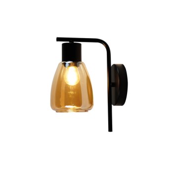 Seinävalaisin MOLDO 1xE27/40W/230V musta/savuinen beige