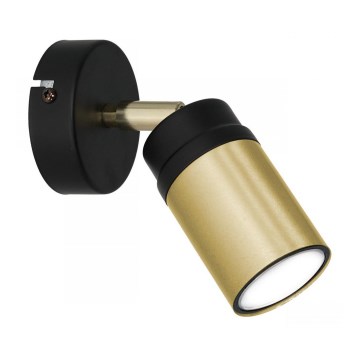 Seinävalaisin NEST 1xGU10 / 8W / 230V musta / messinki