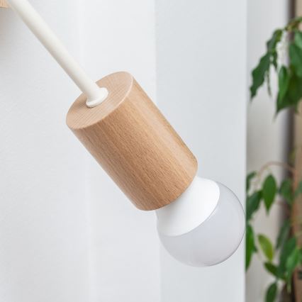 Seinävalaisin OXFORD 1xE27/15W/230V mänty/kerma