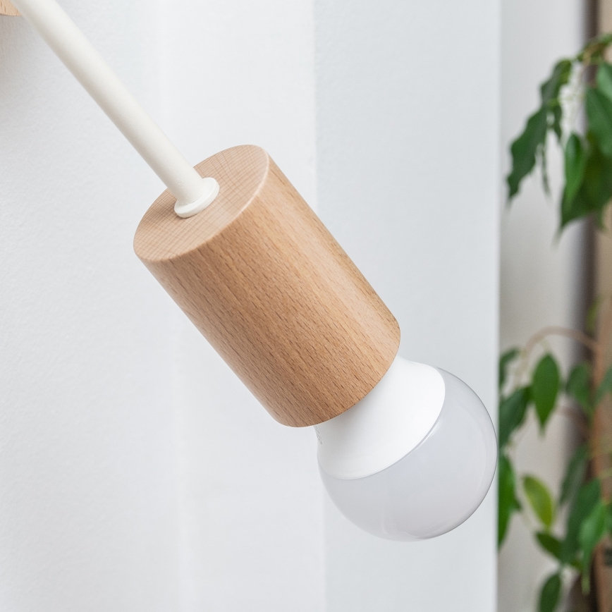 Seinävalaisin OXFORD 1xE27/15W/230V mänty/kerma