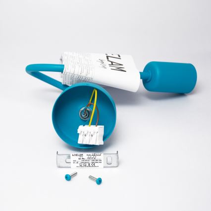 Seinävalaisin OXFORD 1xE27/15W/230V sininen