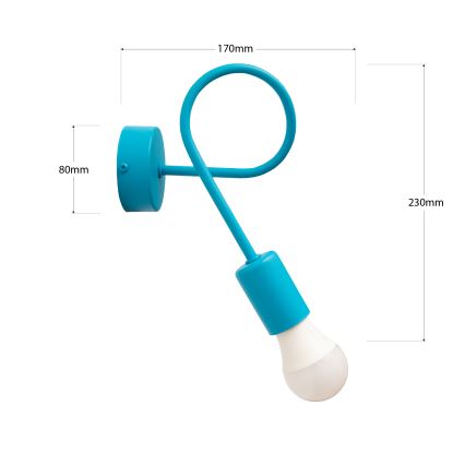 Seinävalaisin OXFORD 1xE27/15W/230V sininen