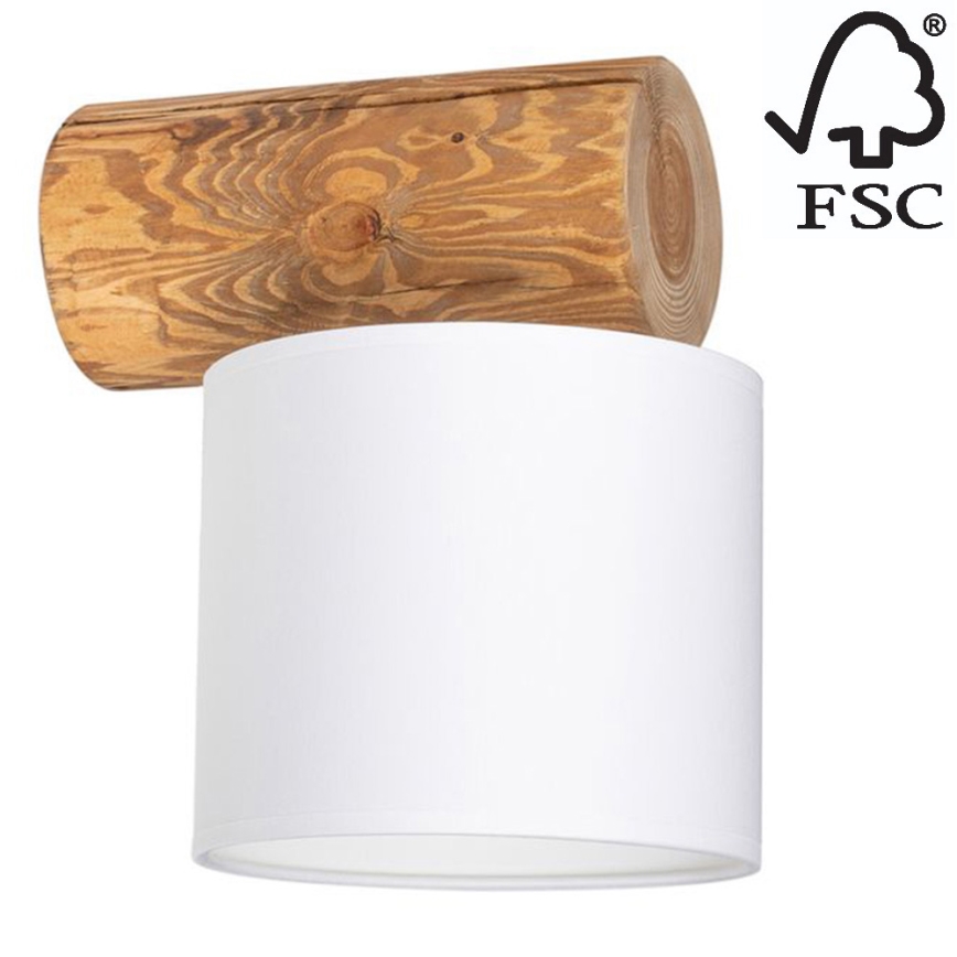 Seinävalaisin PINO MIX 1xE27/25W/230V mänty - FSC-sertifioitu