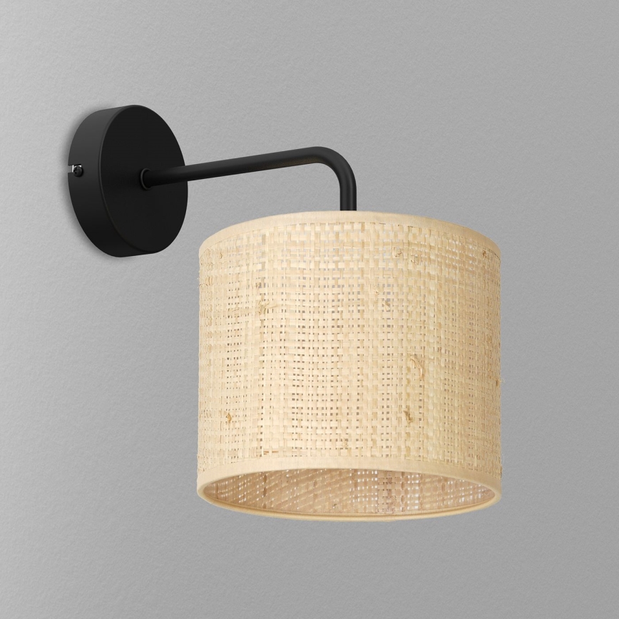 Seinävalaisin RATTAN 1xE27/60W/230V rottinki