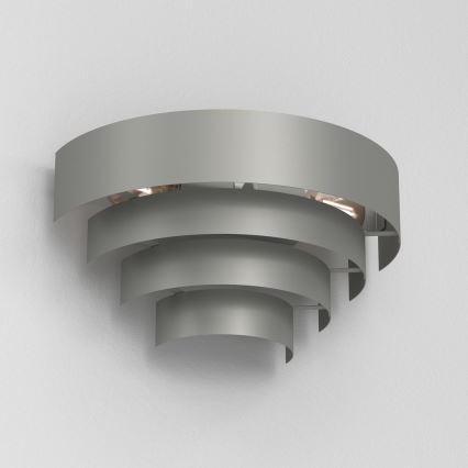 Seinävalaisin RINGS 2xE27/15W/230V harmaa