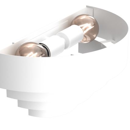 Seinävalaisin RINGS 2xE27/15W/230V valkoinen