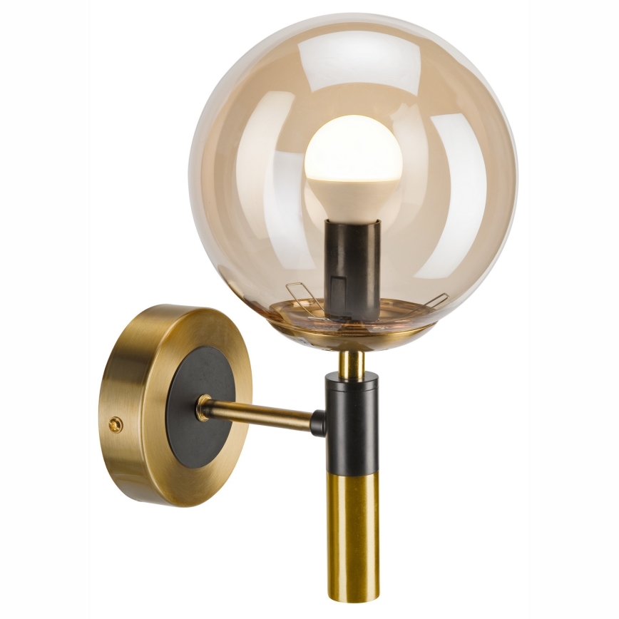 Seinävalaisin ROLLO 1xE14/5W/230V kulta/savuinen beige