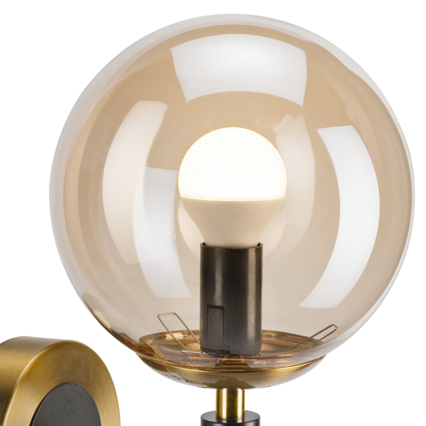 Seinävalaisin ROLLO 1xE14/5W/230V kulta/savuinen beige